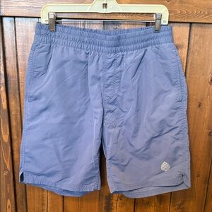 Stio Mens Sz M x 18 Lined Running Active Shorts Drawstring Gray Blue Style#2434